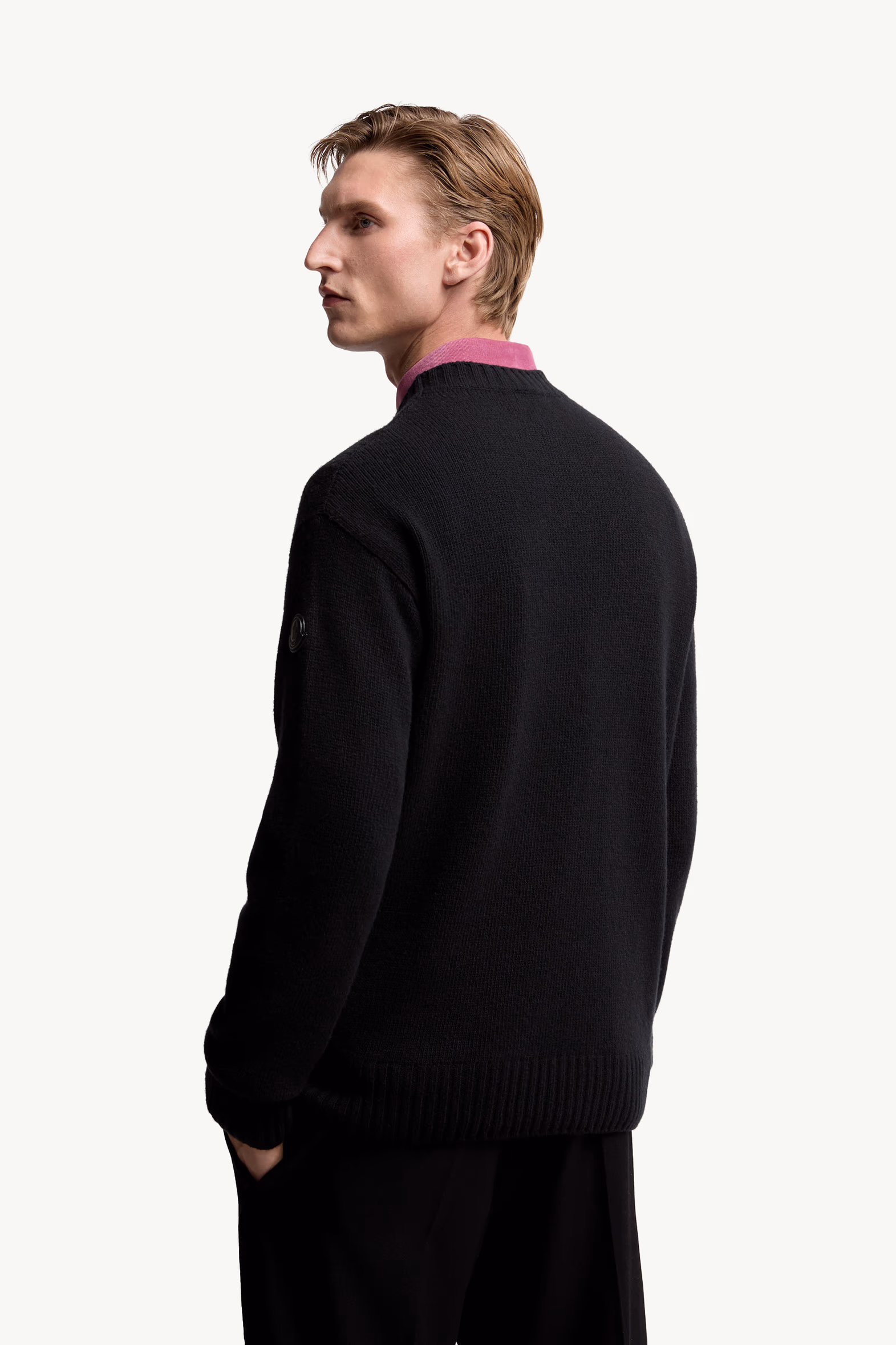Wool & Cashmere Sweater Men Black Moncler 5